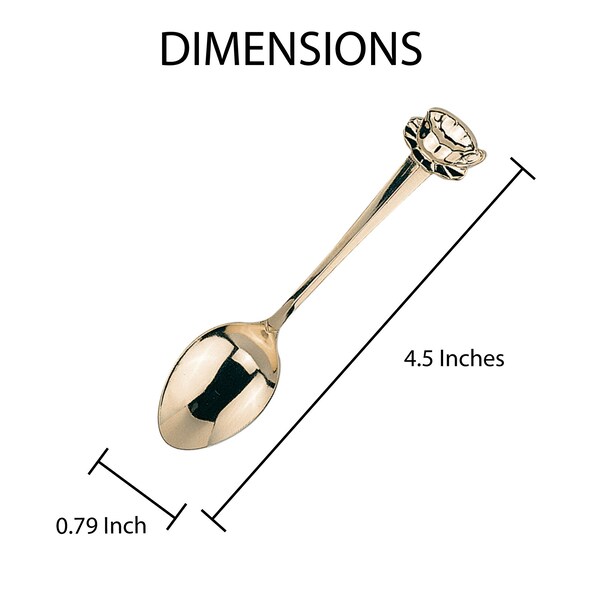 Hic Kitchen Fino Spoon Demi Cup/Saucer Gold Plate 12Pc - 555G/12
