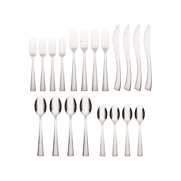 Cambridge Cambridge Aladin Mirror Silver Stainless Steel Casual Flatware Set 20 pc - 324120CSLG12