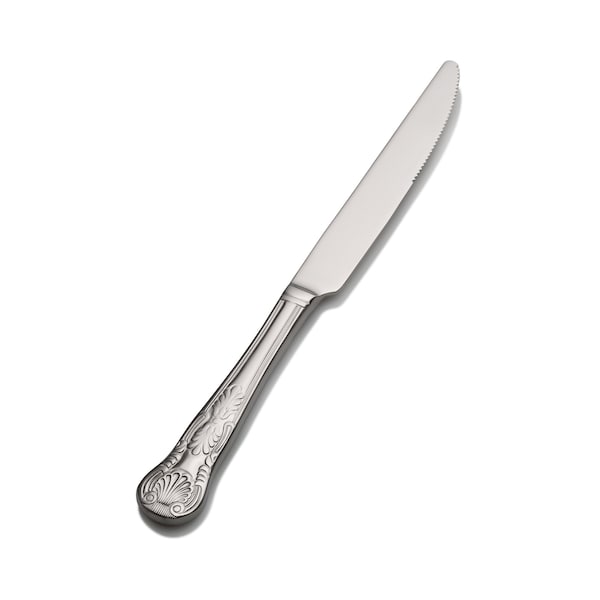 Bon Chef Kings, Dinner Knife, Euro, Solid Handle, Mirror Finish, 13/0, 9.85" , set of 12 - S2712