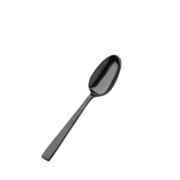 Bon Chef Roman, Teaspoon, Mirror Finish, 18/10, 6.25" - Black , set of 12 - S3700B