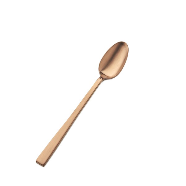 Bon Chef Roman, Ice Teaspoon, Matte Finish, 18/10, 7.25" - Rose Gold Matte , set of 12 - S3702RGM