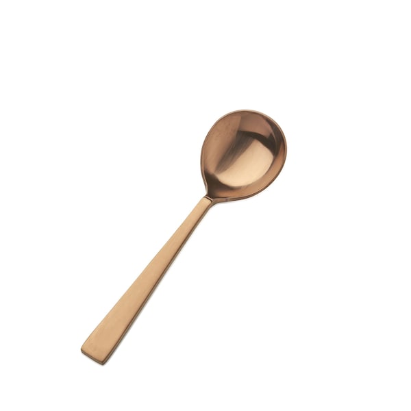 Bon Chef Roman, Round Soup Soon, Matte Finish, 18/10, 6.63" - Rose Gold Matte , set of 12 - S3722RGM