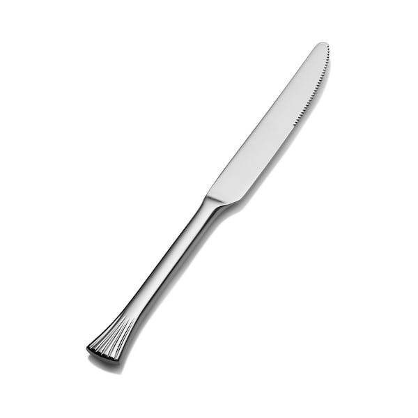 Bon Chef Mimosa, Dinner Knife, Euro, Solid Handle, Mirror Finish, 13/0, 9.77" , set of 12 - S2812