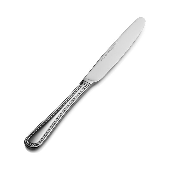 Bon Chef Amore, Dinner Knife, Solid Handle, Mirror Finish, 13/0, 9.22" , set of 12 - S411