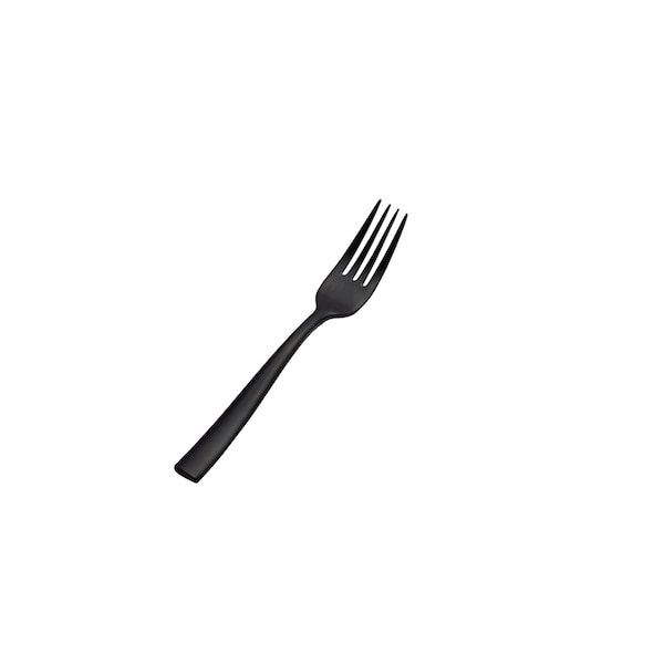 Bon Chef Manhattan, Salad/Dessert Fork, Matte Finish, 18/10, 6.75" - Black Matte , set of 12 - S3007BM