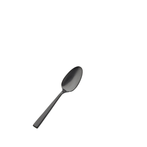 Bon Chef Roman, Demitasse Spoon, Matte Finish, 18/10, 4.5" - Black Matte , set of 12 - S3716BM