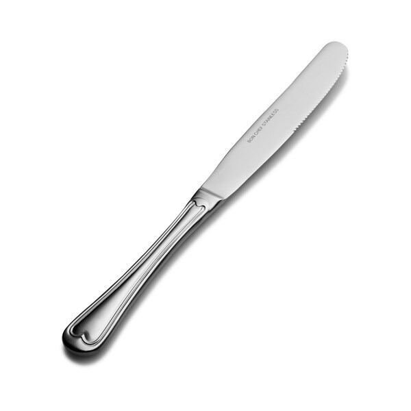 Bon Chef Victoria, Dinner Knife, Solid Handle, Mirror Finish, 13/0, 9.16" , set of 12 - S611
