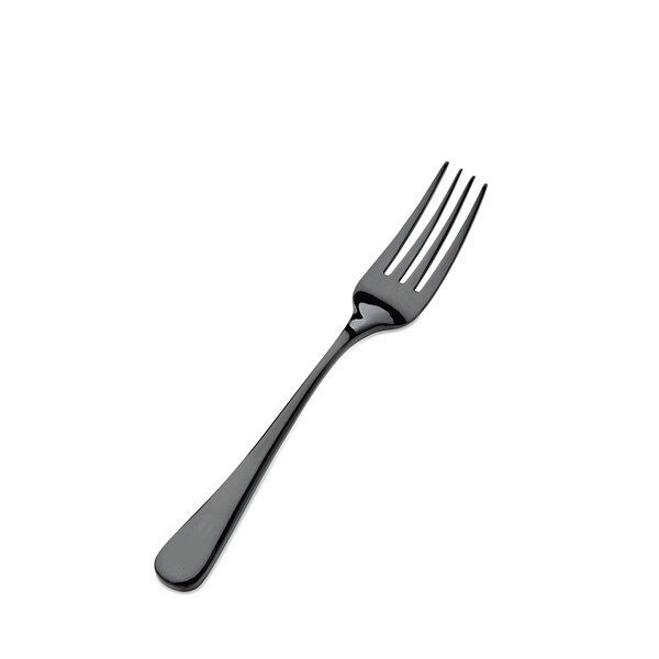 Bon Chef Como, Salad/Dessert Fork, Mirror Finish, 18/10, 7" - Black , set of 12 - S4007B