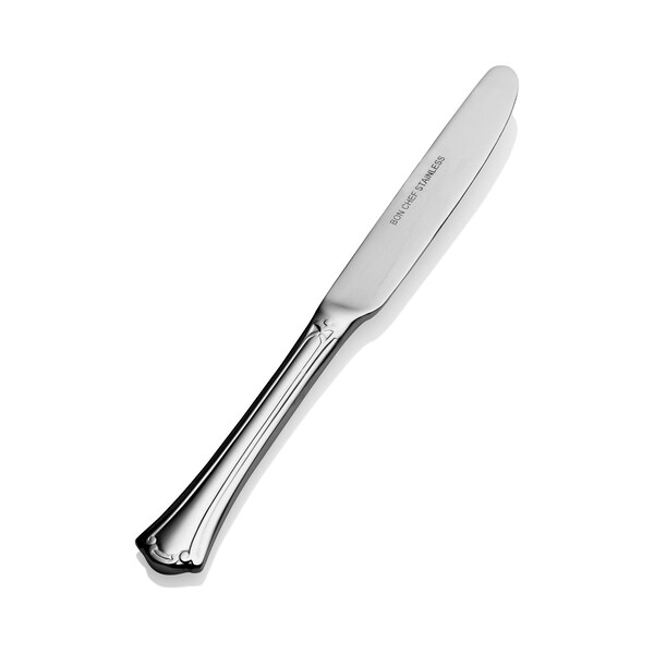 Bon Chef Breeze, Butter Knife, Euro, Solid Handle, Mirror Finish, 13/0, 7.05" , set of 12 - S2117
