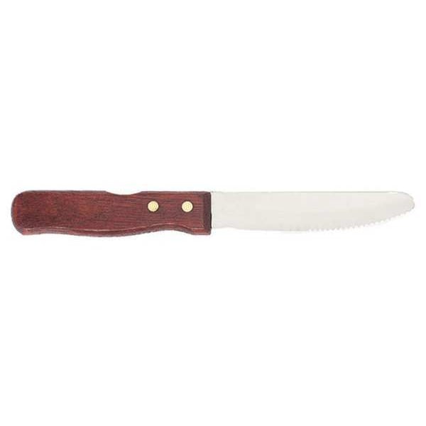 Crestware Steak Knife, 5 in. L, Wood Handle, PK12 - SKJW