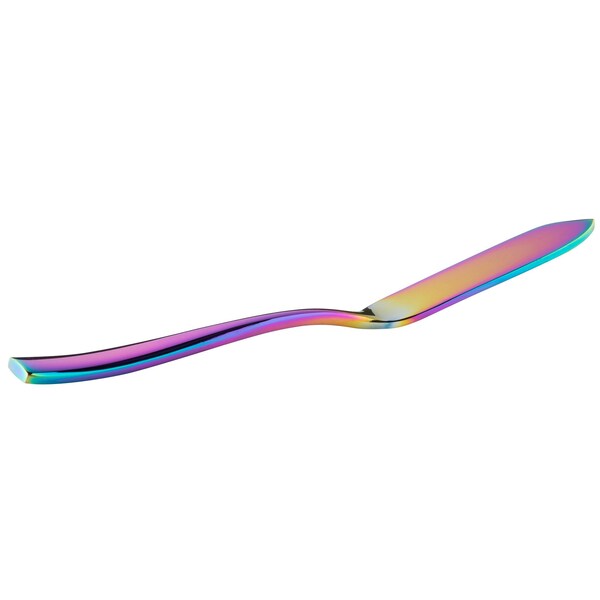 Bon Chef Manhattan, Butter Knife, Mirror Finish, 18/10, 6.63" - Rainbow , set of 12 - S3010RB