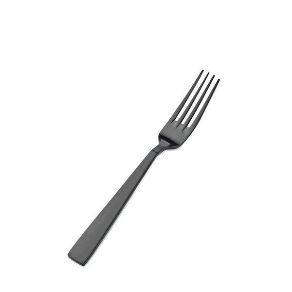 Bon Chef Roman, Salad/Dessert Fork, Matte Finish, 18/10, 7.13" - Black Matte , set of 12 - S3707BM