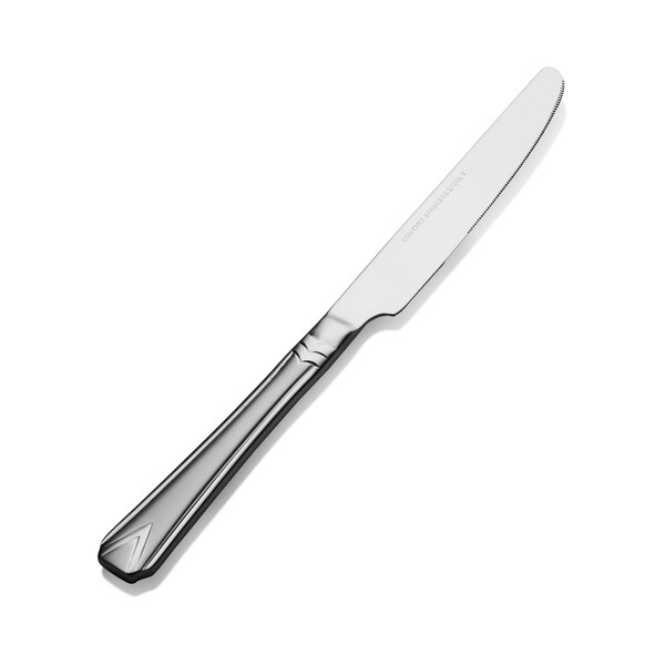 Bon Chef Gothic, Dinner Knife, Euro, Solid Handle, 2-Tone Finish, 13/0, 9.85" , set of 12 - S1312