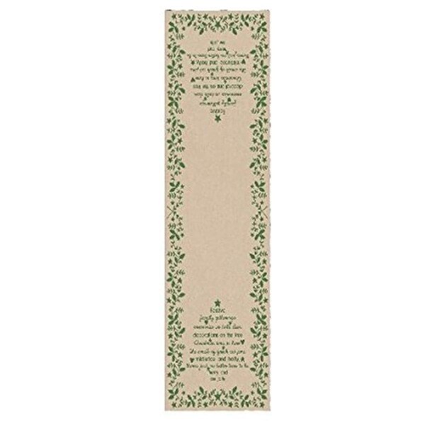 Heritage Lace Christmas Time 13 x 42 in. Runner - Natural and Green - CT-1342NG