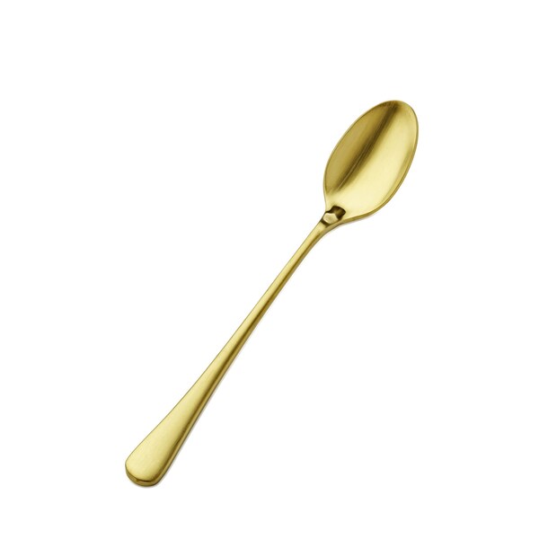 Bon Chef Como, Ice Teaspoon, Satin Finish, 18/10, 7.88" - Gold Matte , set of 12 - S4102GM
