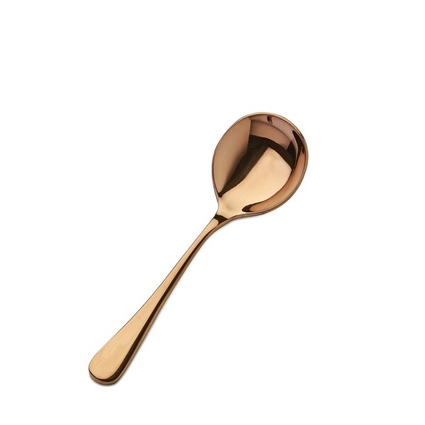 Bon Chef Como, Bouillon Spoon, Mirror Finish, 18/10, 6.38" - Rose Gold , set of 12 - S4001RG