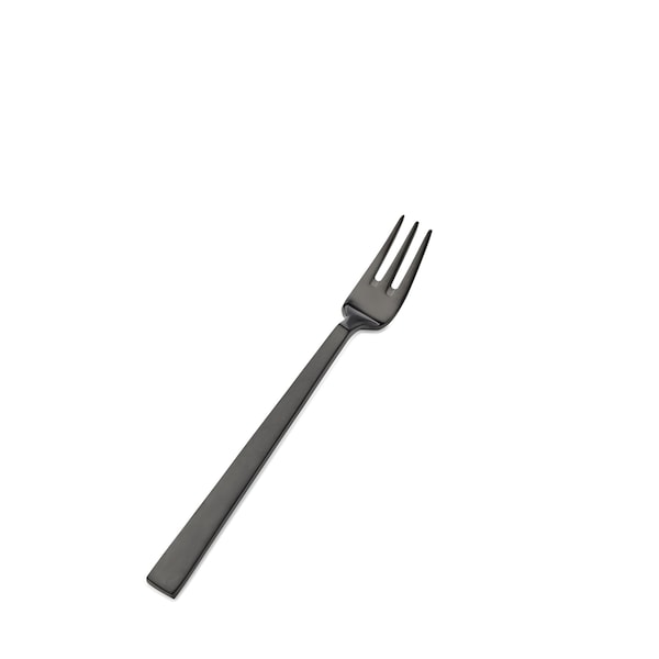 Bon Chef Roman, Oyster/Cocktail Fork, Matte Finish, 18/10, 6.25" - Black Matte , set of 12 - S3708BM