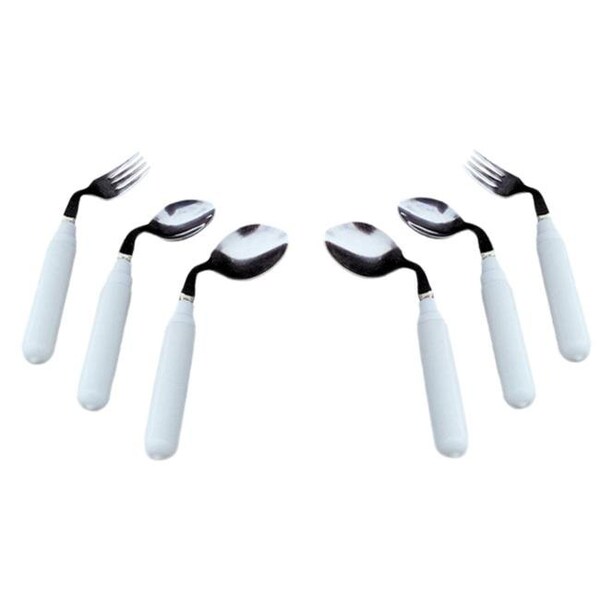 Fabrication Enterprises Fabrication Enterprises 61-0047R 3 oz Utensil; Comfort Grip Right Handed Teaspoon - 61-0047R