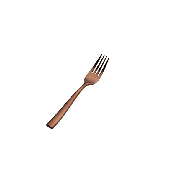 Bon Chef Manhattan, Salad/Dessert Fork, Matte Finish, 18/10, 6.75"- Rose Gold Matte , set of 12 - S3007RGM