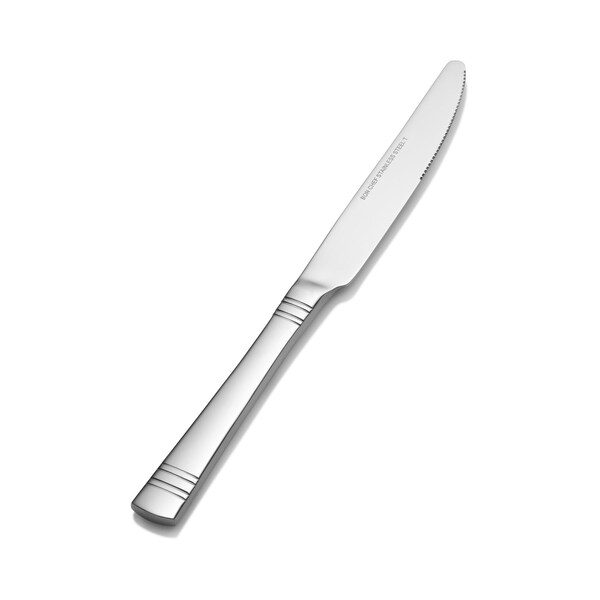 Bon Chef Julia, Dinner Knife, Euro, Solid Handle, Mirror Finish, 13/0, 9.84" , set of 12 - S2612