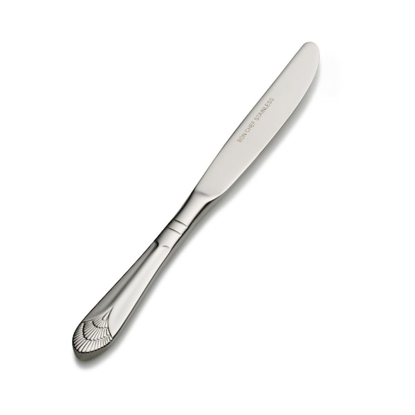 Bon Chef Nile, Butter Knife, Euro, Solid Handle, Mirror Finish, 13/0, 6.95" , set of 12 - S1717