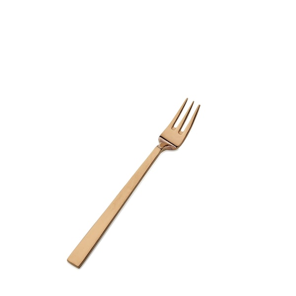 Bon Chef Roman, Oyster/Cocktail Fork, Mirror Finish, 18/10, 6.25" - Rose Gold , set of 12 - S3708RG
