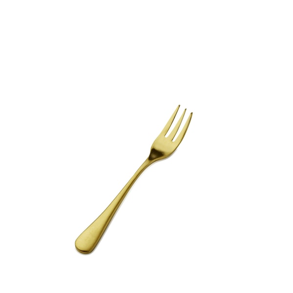 Bon Chef Como, Oyster/Cocktail Fork, Satin Finish, 18/10, 5.5" - Gold Matte , set of 12 - S4108GM