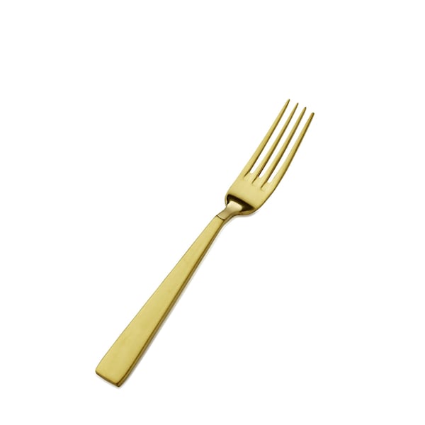 Bon Chef Roman, Salad/Dessert Fork, Matte Finish, 18/10, 7.13" - Gold Matte , set of 12 - S3707GM
