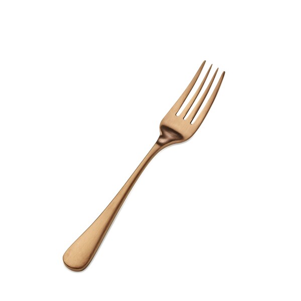 Bon Chef Como, Salad/Dessert Fork, Satin Finish, 18/10, 7" - Rose Gold Matte , set of 12 - S4107RGM