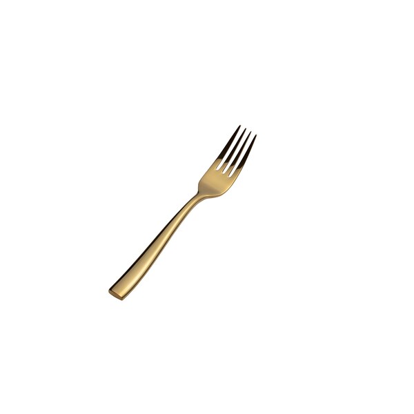 Bon Chef Manhattan, Salad/Dessert Fork, Mirror Finish, 18/10, 6.75" - Gold , set of 12 - S3007G