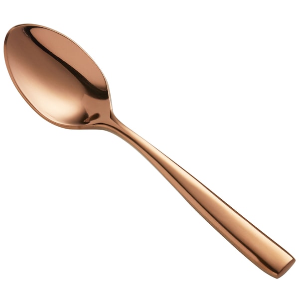 Bon Chef Manhattan, Demitasse Spoon, Mirror Finish, 18/10, 4.88" - Rose Gold , set of 12 - S3016RG