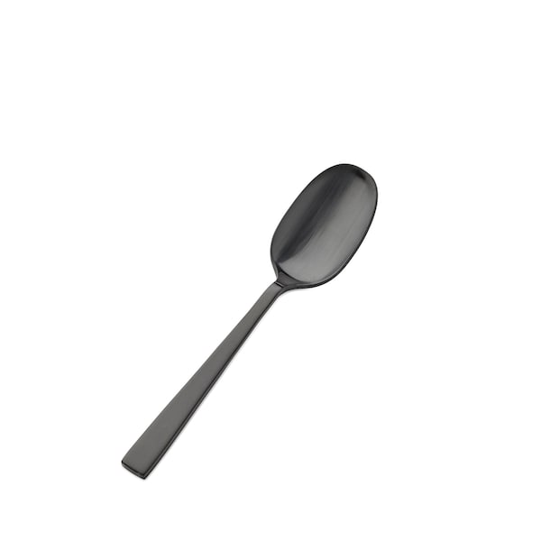 Bon Chef Roman, Soup/Dessert Spoon, Matte Finish, 18/10, 6.25" - Black Matte , set of 12 - S3703BM