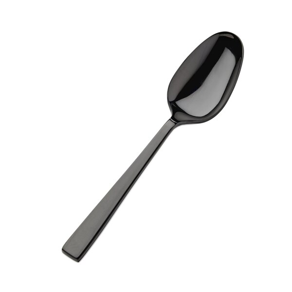 Bon Chef Roman, Table Serving Spoon, Mirror Finish, 18/10, 8.75" - Black , set of 12 - S3704B