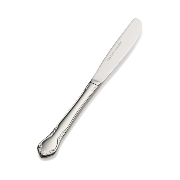 Bon Chef Queen Anne, Butter Knife, Euro, Solid Handle, Mirror Finish, 13/0, 6.92" , set of 12 - S1817