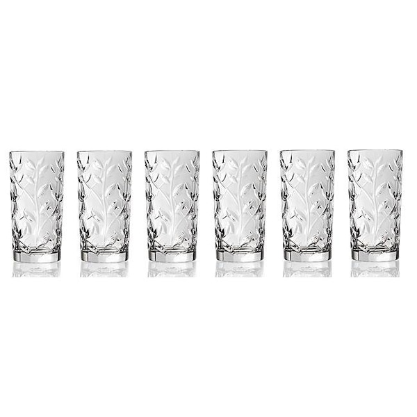 Lorenzo Import Lorenzo Import 243070 RCR Laurus Crystal Highball set of 6 - 243070