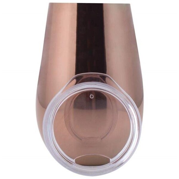 B & F B & F KTXTUM12CP 12 oz Wine Tumbler with Lid - Copper; 2 Piece - KTXTUM12CP