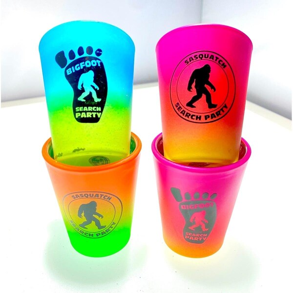 Germ Free Games BigFoot Shot Glasses Set with Heavy Base, Clear, 4PK - SF-SHOT10