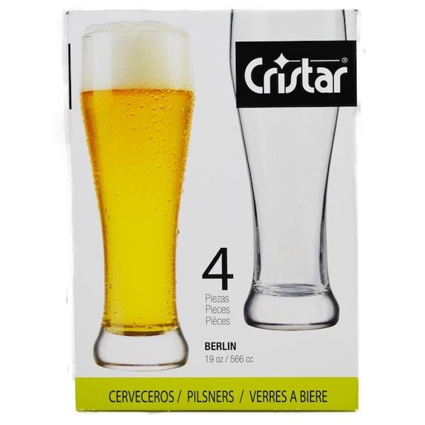 Cristar Cristar CR0393EL4HE Beer Pilsner Set - CR0393EL4HE