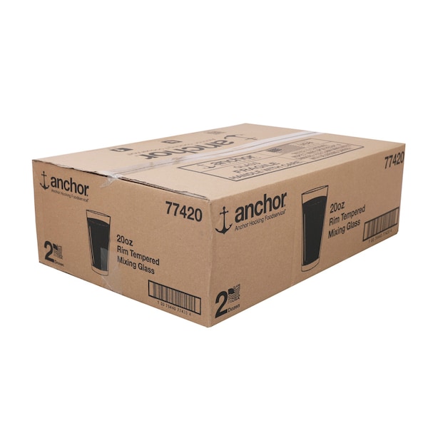 Anchor Hocking Anchor Hocking 20 oz. Rim Tempered Mixing Glass 1 Glass, PK24 - 77420