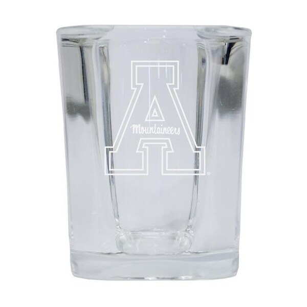 R & R Imports R & R Imports SGSE2-C-APS20 Appalachian State 2 oz Square Shot Glass Laser Etched Logo Design - Pack of 2 - SGSE2-C-APS20