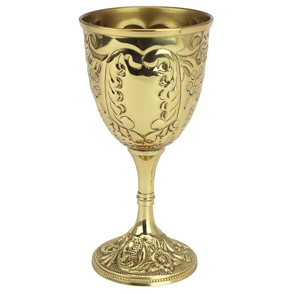 Design Toscano The King's Royal Chalice Embossed Brass Goblet - TV8004