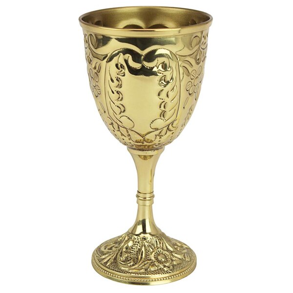Design Toscano The King's Royal Chalice Embossed Brass Goblet, PK 6 - TV698004