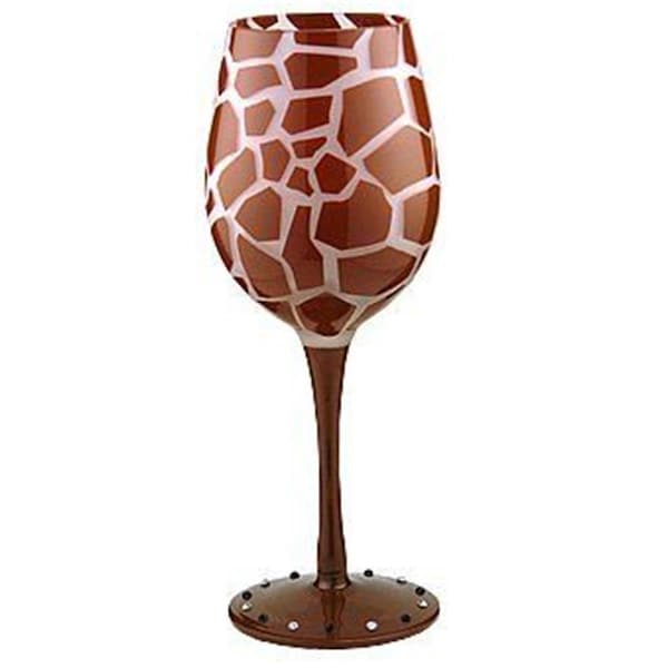 Cocinando Bottoms Up - 95 &amp; Sunny Giraffe Wine Glass - CO1772617