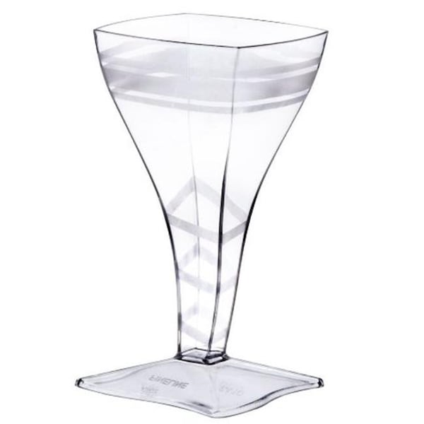 Fineline Settings Fineline Settings 6410-CL Tiny Square Wine Glass- 2 Oz. - 6410-CL