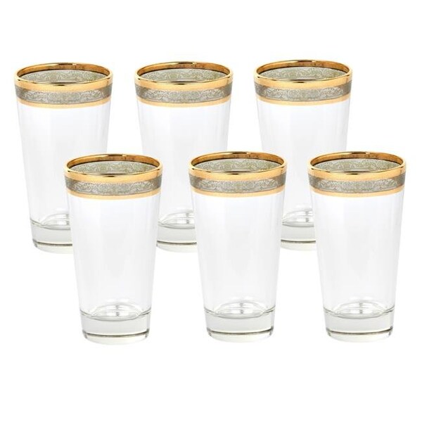 Lorenzo Import Lorenzo Import 9435 High Ball Melania Collection Smoke - Set of 6 - 9435