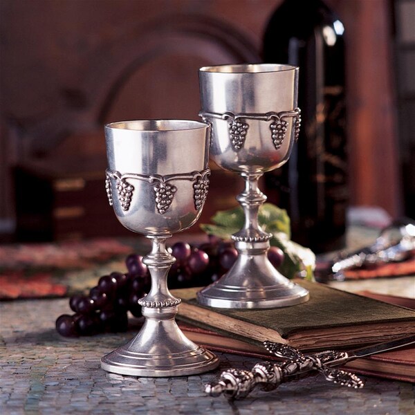 Design Toscano Italian Grape Harvest Pewter Goblets, PK 2 - PA9999