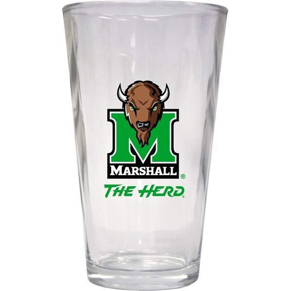 R & R Imports R & R Imports PNT2-C-MAR19 16 oz Marshall Thundering Herd Pint Glass - Pack of 2 - PNT2-C-MAR19