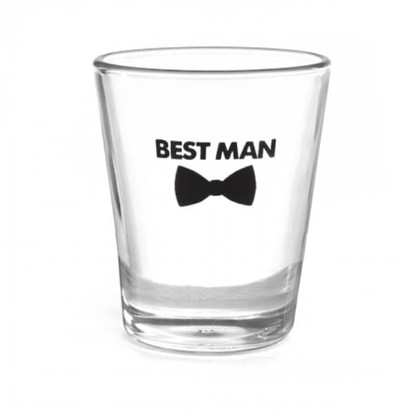 Hortense Hewitt Best Man Bow Tie Wedding Party Shot Glass - 38860P