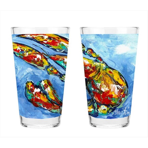 Carolines Treasures Crawfish 16 Oz. Mixing Glass - MW1171PINT