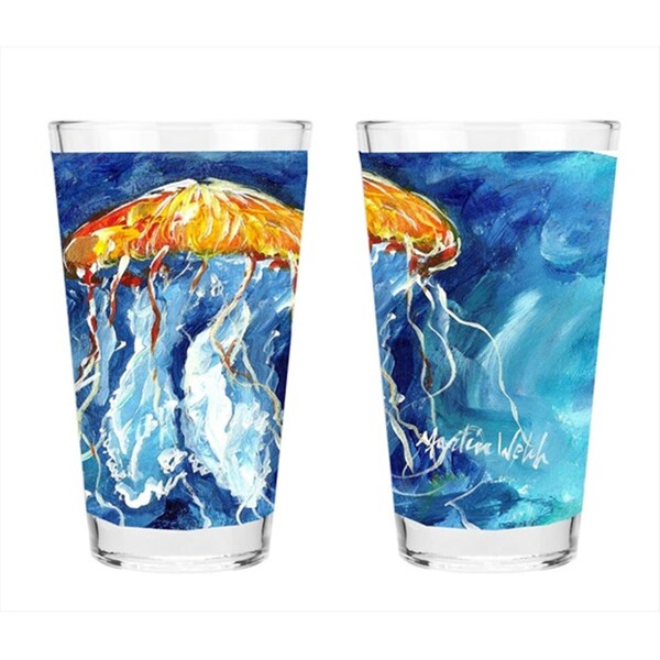 Carolines Treasures Jellyfish 16 Oz. Mixing Glass - MW1176PINT